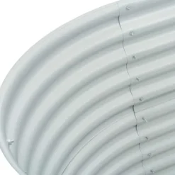 Forhøjet plantekasse i galvaniseret stål - Dybde 160x80x81 cm | Farve: Sølv