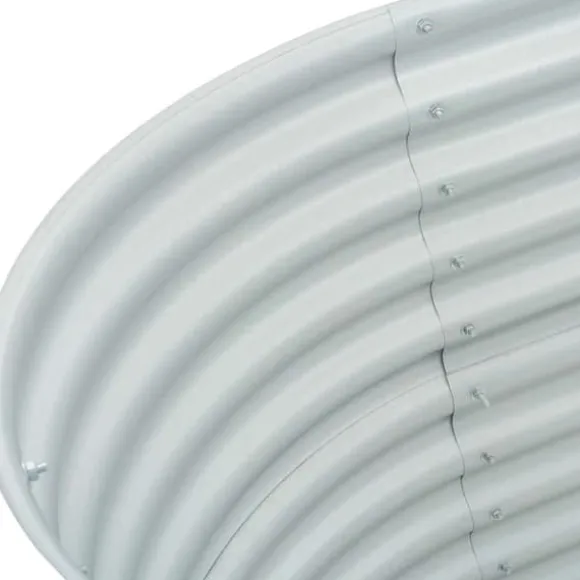 Forhøjet plantekasse i galvaniseret stål - Dybde 160x80x81 cm | Farve: Sølv