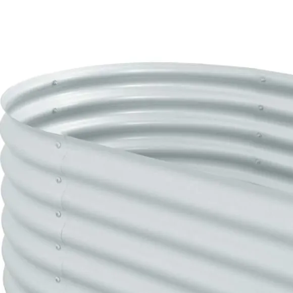 Forhøjet plantekasse i galvaniseret stål - Dybde 160x80x81 cm | Farve: Sølv