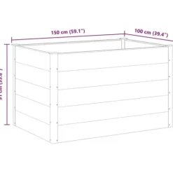 Forhøjet plantekasse i grå WPC - Holdbar og vejrbestandig | Størrelse: 150x100x91 cm