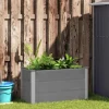 Forhøjet plantekasse i træplastkomposit - Højbed | Farve: Grå | Størrelse: 100x50x54 cm