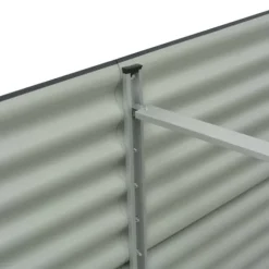 Forhøjet plantekasse 400x80x81 cm galvaniseret stål grå - Plantekasse - Plantekasser - Home & Living