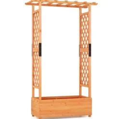 Forhøjet plantekasse, 79x17.5x45 cm, Orange