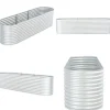 Forhøjet plantekasse 320x80x81 cm galvaniseret stål sølvfarvet - Plantekasse - Plantekasser - Home & Living