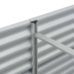 Forhøjet plantekasse 320x80x81 cm galvaniseret stål sølvfarvet - Plantekasse - Plantekasser - Home & Living