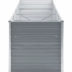 Forhøjet plantekasse 320x80x77 cm galvaniseret stål grå - Plantekasse - Plantekasser - Home & Living