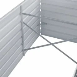 Forhøjet plantekasse 320x80x77 cm galvaniseret stål grå - Plantekasse - Plantekasser - Home & Living