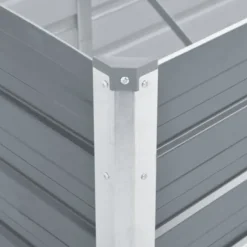 Forhøjet plantekasse 320x80x77 cm galvaniseret stål grå - Plantekasse - Plantekasser - Home & Living