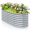 Forhøjet plantekasse, 5x3x2 fod, Grå