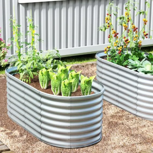 Forhøjet plantekasse, 5x3x2 fod, Grå