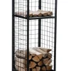Forrest Firewood Rack - Black Metal, 40x40x120 cm