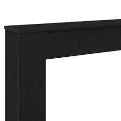 Fortsat til pejs - Slidstærk hylde til LED-flamme | Farve: Sort | Størrelse: 100x20x100 cm