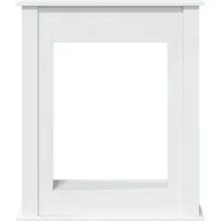 Fortsats til pejs - Dekorativ hylde til LED-flamme | Mål: 75x20x87,5 cm | Farve: Hvid