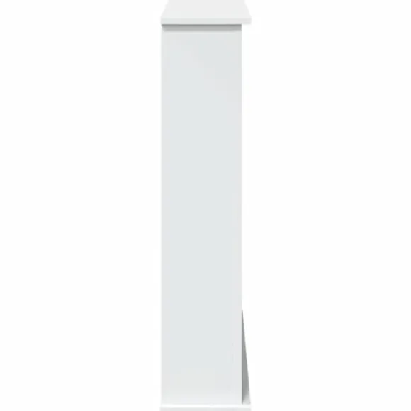 Fortsats til pejs - Dekorativ hylde til LED-flamme | Mål: 75x20x87,5 cm | Farve: Hvid