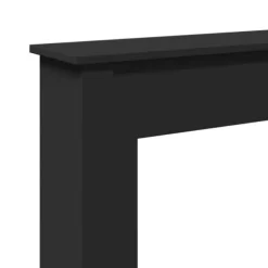 Fortsats til pejs i konstrueret træ - Sikkerhedsbarriere | Størrelse: 75x20x87,5 cm | Farve: Sort