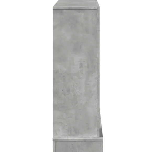 Fortsats til pejs i konstrueret træ - Sikkerhed og stil | Størrelse: 100x30x87,5 cm | Farve: Betongrå