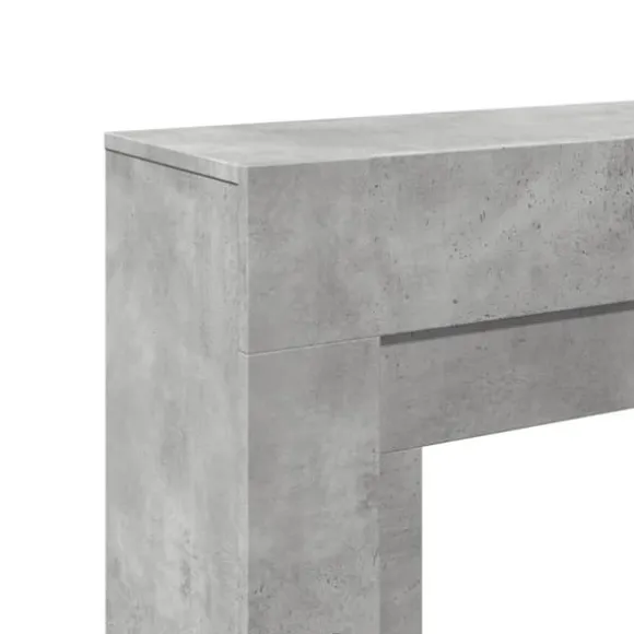 Fortsats til pejs i konstrueret træ - Sikkerhed og stil | Størrelse: 100x30x87,5 cm | Farve: Betongrå