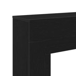 Fortsats til pejs i konstrueret træ - Sikkerhedsbarriere | Farve: Sort-eg | Størrelse: 100x30x87,5 cm