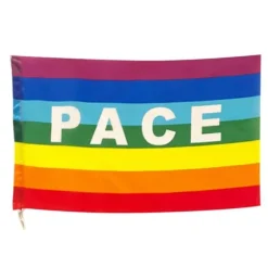 Färgglad Peace Flag Polyester Pacifist Flagga 90 X 145 cm Peace Banner Flaggor för trädgårdsbalkong utomhus