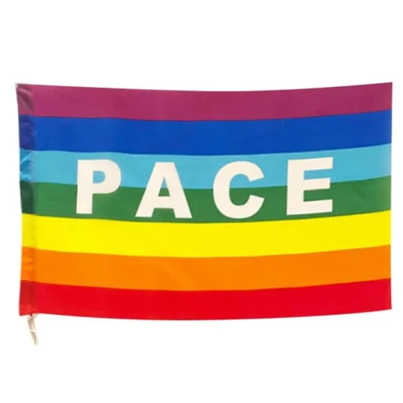 Färgglad Peace Flag Polyester Pacifist Flagga 90 X 145 cm Peace Banner Flaggor för trädgårdsbalkong utomhus