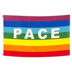 Färgglad Peace Flag Polyester Pacifist Flagga 90 X 145 cm Peace Banner Flaggor för trädgårdsbalkong utomhus