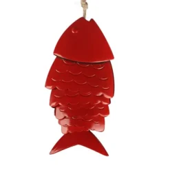 Färgglada Koi Fish Wind Chimes Metallhantverk Utomhus takfot Hängande dekorationer Fish Wind Chime