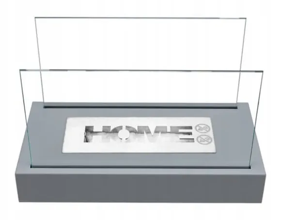 Fritstående biopejs 36 x 18 x 22 cm Home Grå strukturmat