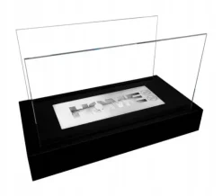 Fritstående biopejs 36 x 18 x 22 cm Home Sort strukturmat