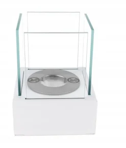 Fritstående biopejs 13x13x17 cm Smart White struktureret mat