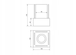 Fritstående biopejs 13x13x17 cm Smart White struktureret mat