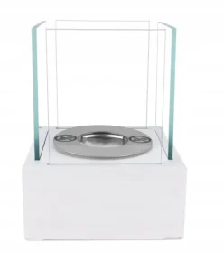 Fritstående biopejs 13x13x17 cm Smart White struktureret mat