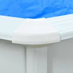 Fritstående swimmingpool med stålvæg 460x120 cm | Farve: Hvid | Inderside: Blå
