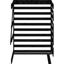 Förlängning till sopkärlsskjulet - Massiv furu, Ventilerad design | Färg: Svart | Storlek: Standard