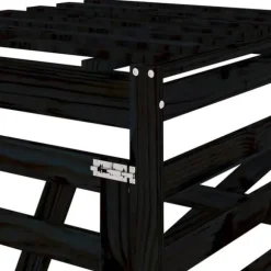 Förlängning till sopkärlsskjulet - Massiv furu, Ventilerad design | Färg: Svart | Storlek: Standard
