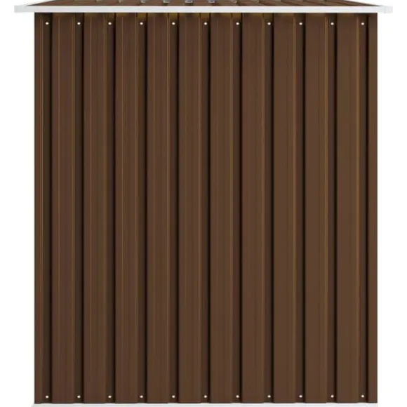 Förvaringsbod i metall - Robust och ventilerad redskapsbod | Färg: Brun | Storlek: 257x205x178 cm