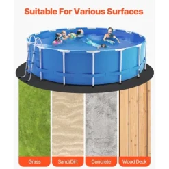 21ft Rund Poolforingspude, Overjordisk Pool, Heavy Duty Poolmåtte, Langvarig, God Beskyttelse