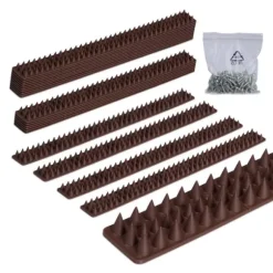 Fugleafvisende pigge, 2x49x4 cm, Brun