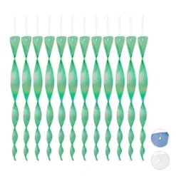 Fugleafvisende spiral, 40x3,5 cm, flerfarvet, plast