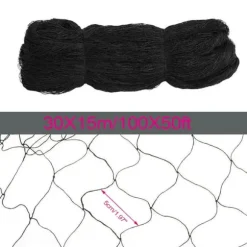 Fuglebeskyttelsesnet, Holdbart Polyester, Året Rundt Brug,sort