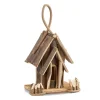Fuglehus, Dekorativt ophæng, 35x22x14 cm, Brun