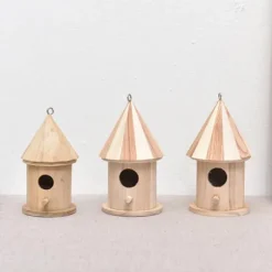 Fuglehus i Træ - 15.5 x 7.5 cm