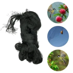 Fuglenet - Beskyttelsesnet - 30×15 m - Maskestørrelse 5 cm - Polyester - Til frugttræer, have og frugtplantage - Sort