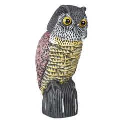 Fugleskræmsel Ugle Dekoration, 38x16x18 cm, Sort