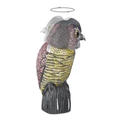 Fugleskræmsel Ugle Dekoration, 38x16x18 cm, Sort