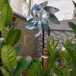 Fuglevindmølle Udendørs Fugleafvisende PinWheels Reflekterende Vindmølle Fugleafvisere