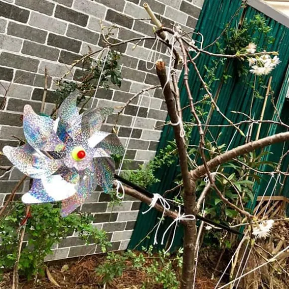Fuglevindmølle Udendørs Fugleafvisende PinWheels Reflekterende Vindmølle Fugleafvisere