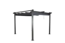 FURNLUX UDENDØRS PERGOLA LAZIO GRÅ & SORT 295 CM
