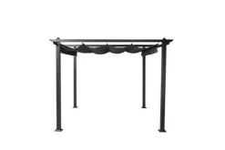 FURNLUX UDENDØRS PERGOLA LAZIO GRÅ & SORT 295 CM