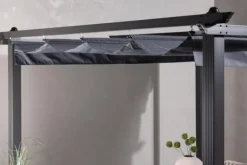 FURNLUX UDENDØRS PERGOLA LAZIO GRÅ & SORT 295 CM