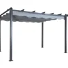 FURNLUX UDENDØRS PERGOLA LAZIO GRÅ & SORT 395CM